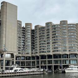 Apartment building and associated marina