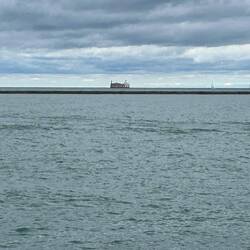 One of the Chicago water supply inlet 'water cribs' a few miles offshore from Chicago