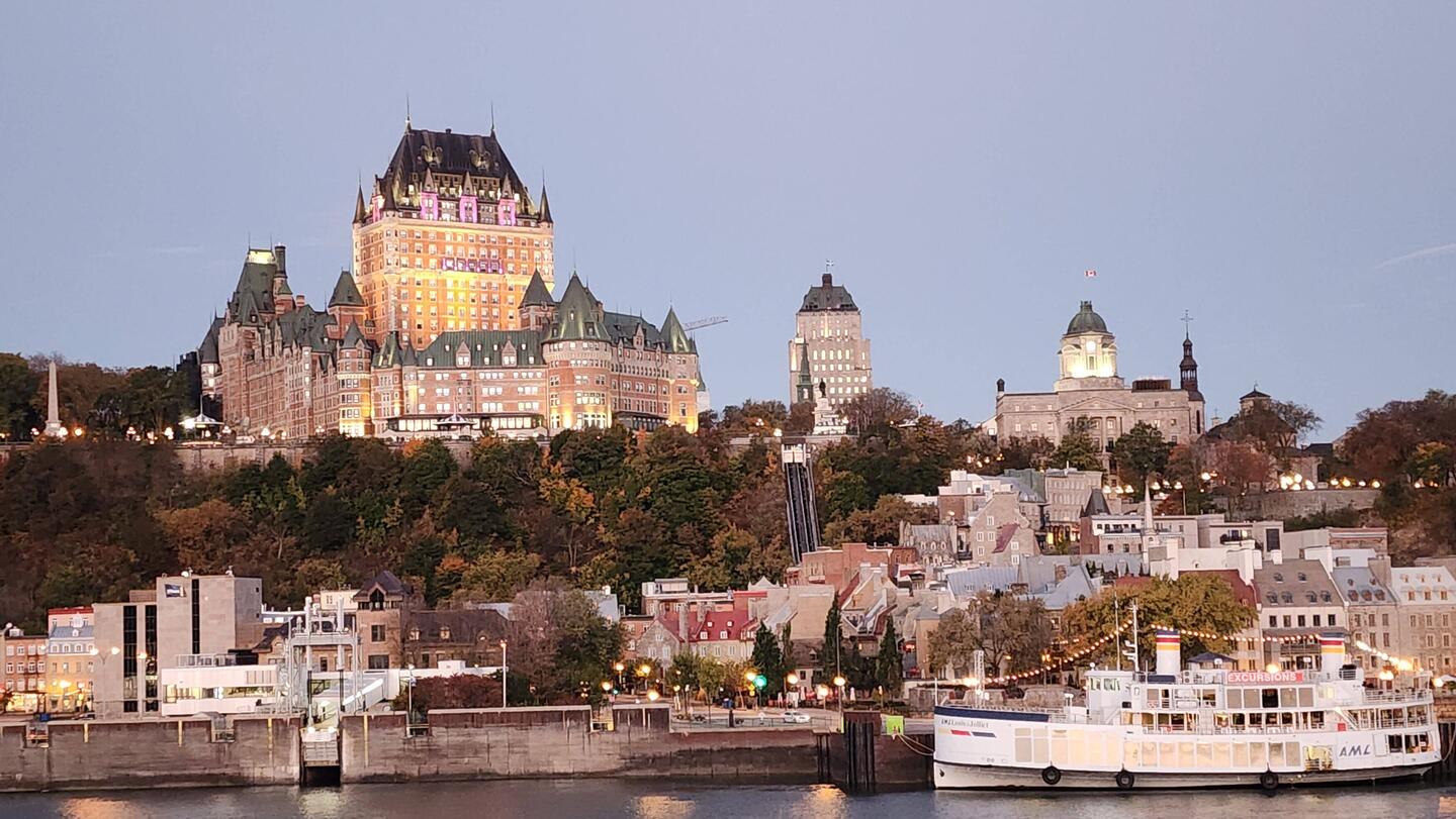 Sailing into Quebec City