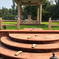 The last steps of Ghandi and the location where he was assassinated