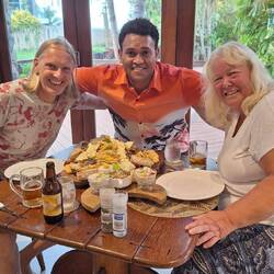 Leckeres seafood mit Norman