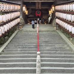 Treppenaufgang zum Kibitsu - Schrein