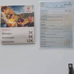 Weingläser musste man mitbringen oder kaufen!☝️