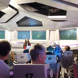 Interior of a flight simulator at the Musée du Fjord