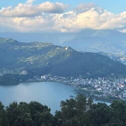 Looking down on Pokhara