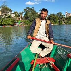 Guarij, my guide across the lake