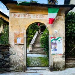 The oratory where tonight's dinner event took place — Orta San Giulio, Italy.
