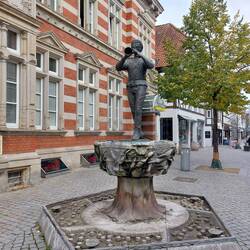 Die alte Rattenfänger Skulptur