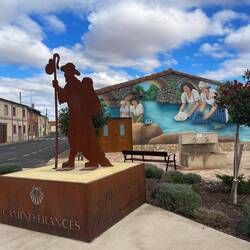 Another beautiful mural on the Camino.