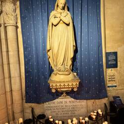 Statue of Our Lady of Montmartre, patron saint of the artists of Montmartre