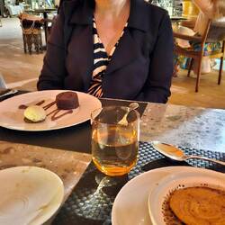 Auch beim Dessert war die Vorfreude noch groß