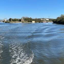 We exit the Cal-Sag at the confluence with the Chicago Sanitary & Ship Canal