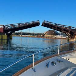 The first drawbridge opens for us. Many more to come.