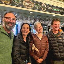 celebrating with Debe & Dean, who finished a day after us