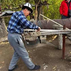 Learning how to make a yurt