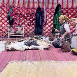 Cleaning the wool and bringing out the lanolin