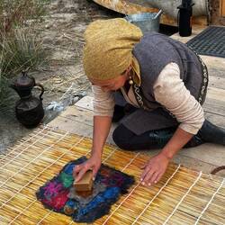 Further pressing and flattening