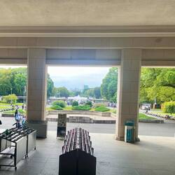 View from the front steps of the Museum