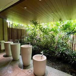 WC im Dschungel (natürlich mit Klimaanlage im Außenbereich)