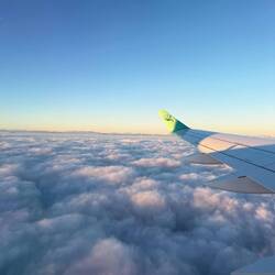 Amazing views of the clouds on our flight