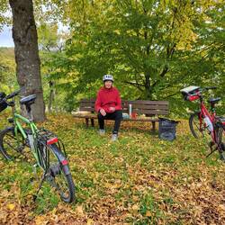 Herbstfarben und Picknick.