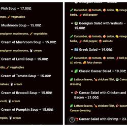 coole digitale Speisekarte