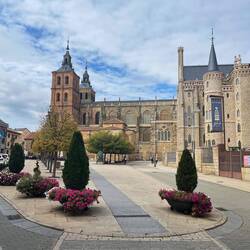 Astorga Cathedral and Gaudi's Bishop's Palace.