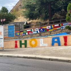 Welcome signs on the edge of Astorga.