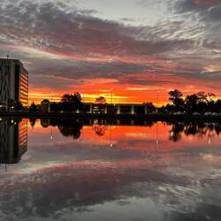 Red sky in the morning... we did get a few spits a bit later on