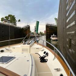 Our first for the day, a 40-ft drop, and out we go!