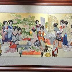 This piece is ~4.5' x 2.5' and costs ¥88,880 (~US$12,500).