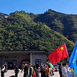 At the base of the Juyong Pass of the Great Wall.