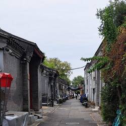 Walking around the hutongs of the area.