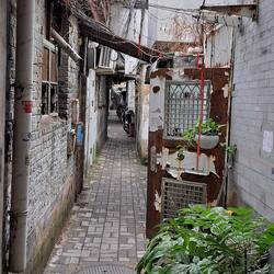 Looking to the left just before entering our host's home.