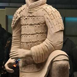 A select few statues of higher ranking officers are in glass cases for 360° viewing.