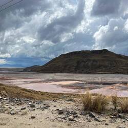 Mining settlement ponds as we near Cerro de Pasco