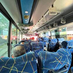 Die kleinen Freuden des Backpackers: Den Flughafenbus für 1,50$ finden, anstatt das Taxi zu nehmen.