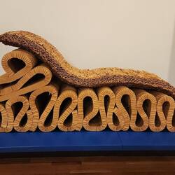 Frank Gehry "Bubbles" chaise lounge, corrugated cardboard