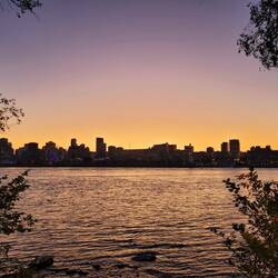 Blick von Île Sainte Hélène auf Skyline