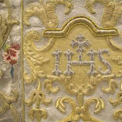 Parament cloth draped over alters