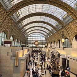 Inside the Musée de Orsay, a Beaux-Arts railway station built from 1898 to 1900.