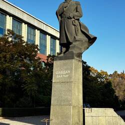 Statue of Manas, a Kyrgyz epic character.