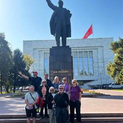 The Lenin statue was moved to the back