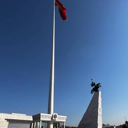 The statue base used to have a statue of Lenin