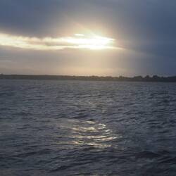 sun dancing on the water