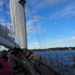 Mizzen Sail with the wind