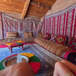 Barbary tent to eat our favourite meal, Tachine