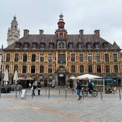 Former stock exchange, now residences and a book market