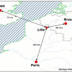 The Eurostar train from London goes through Lille