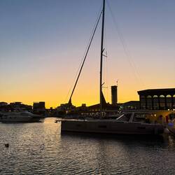 The Limassol marina at sunset